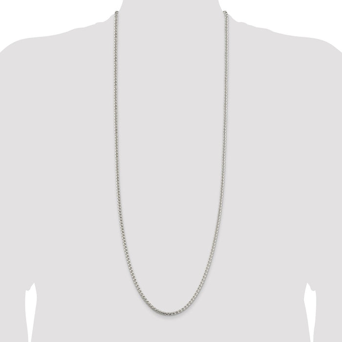 Exclusive 3.6mm Round Box Chain in Sterling Silver | Stylish & Affordable!-4