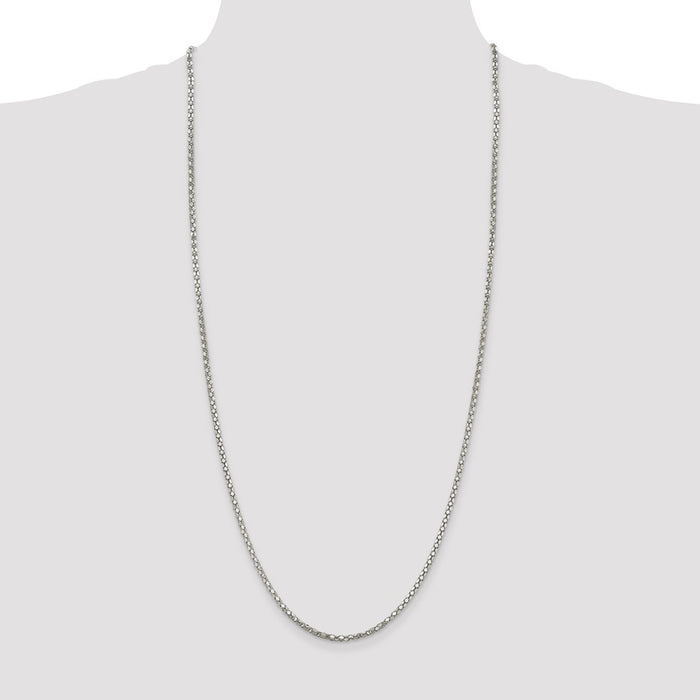 High-Quality 2.5mm Sterling Silver Popcorn Chain - Stylish & Affordable Option-4