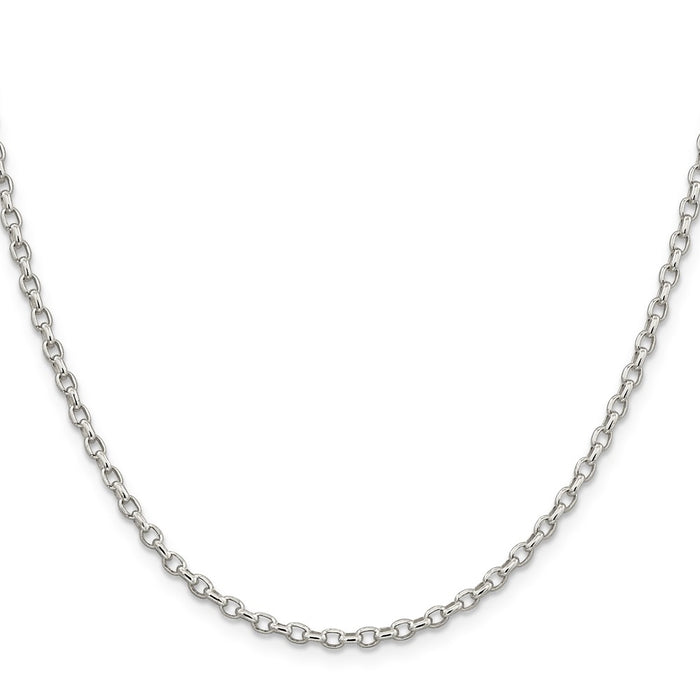 Buy Stylish 2.75mm Sterling Silver Oval Rolo Chain - High-Quality Value-2
