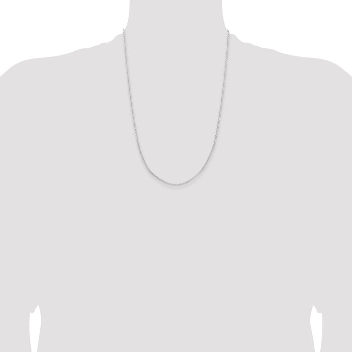 Buy Stylish 2mm Rhodium-Plated Sterling Silver Rolo Chain - Affordable Luxury-4