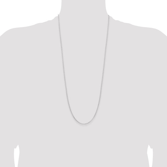 Buy Stylish 2mm Rhodium-Plated Sterling Silver Rolo Chain - Affordable Luxury-4