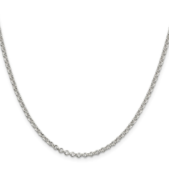 High-Quality 2.8mm Sterling Silver Rolo Chain - Stylish & Affordable Option!-2