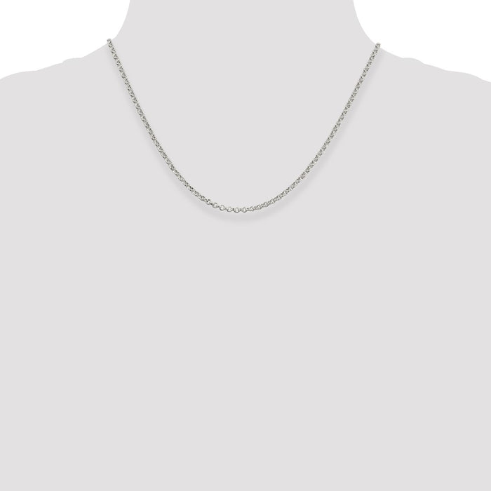 Buy Stylish 2.8mm Sterling Silver Rolo Chain - Luxury at an Affordable Price-4