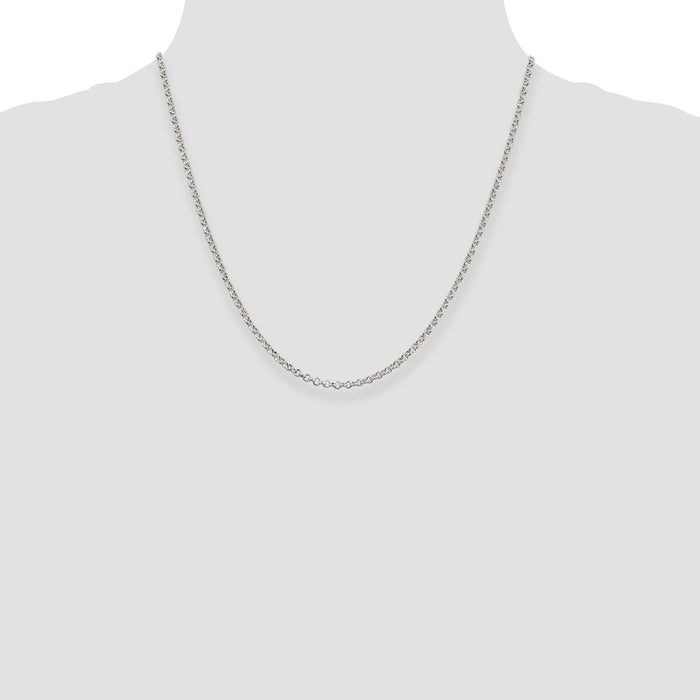 High-Quality 2.8mm Sterling Silver Rolo Chain - Stylish & Affordable Option!-4