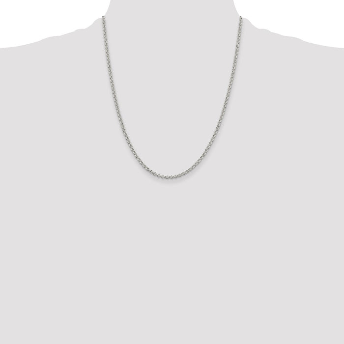 High-Quality 2.8mm Sterling Silver Rolo Chain | Stylish & Affordable Price!-4