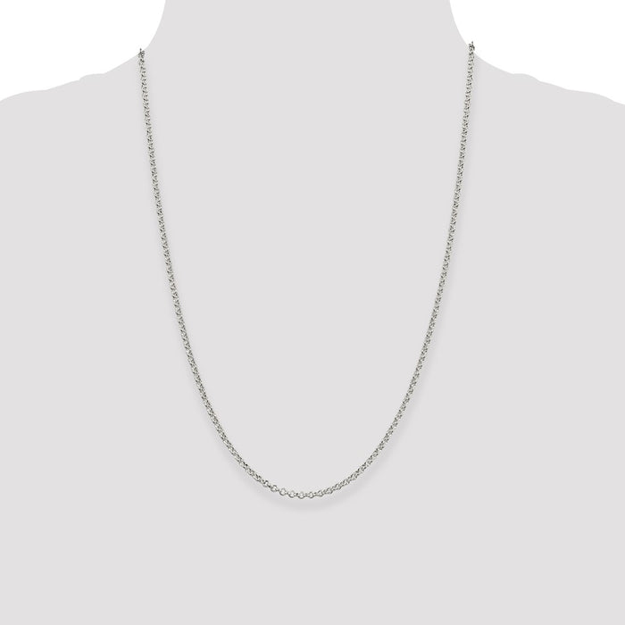 Buy Stylish 2.8mm Sterling Silver Rolo Chain - Affordable Luxury Jewelry-4