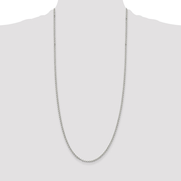 Buy Stylish 2.8mm Sterling Silver Rolo Chain - Affordable Luxury Jewelry-4