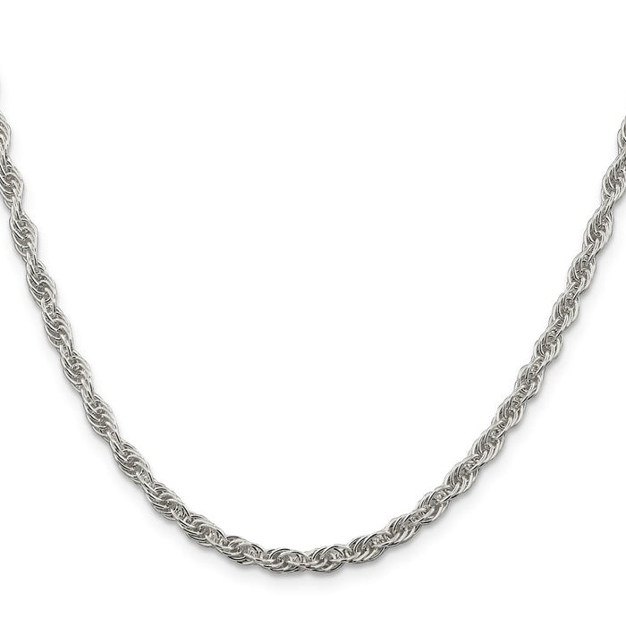 High-Quality 3.8mm Sterling Silver Rope Chain - Stylish & Affordable Option!-2