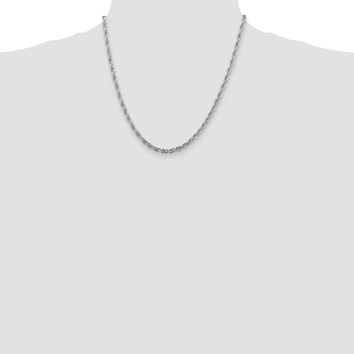 High-Quality 3.8mm Sterling Silver Rope Chain - Stylish, Affordable Elegance-4