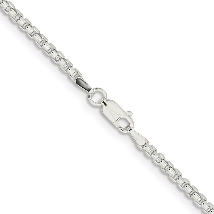Buy Stylish 2.6mm Round Box Chain in Sterling Silver | Affordable Luxury-3