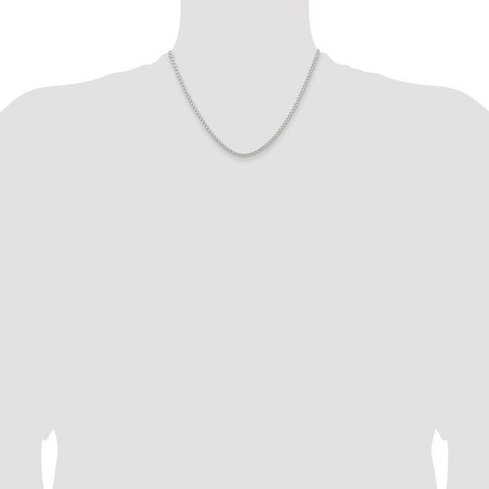 Exclusive 2.6mm Sterling Silver Round Box Chain - Stylish & Affordable Jewelry-4