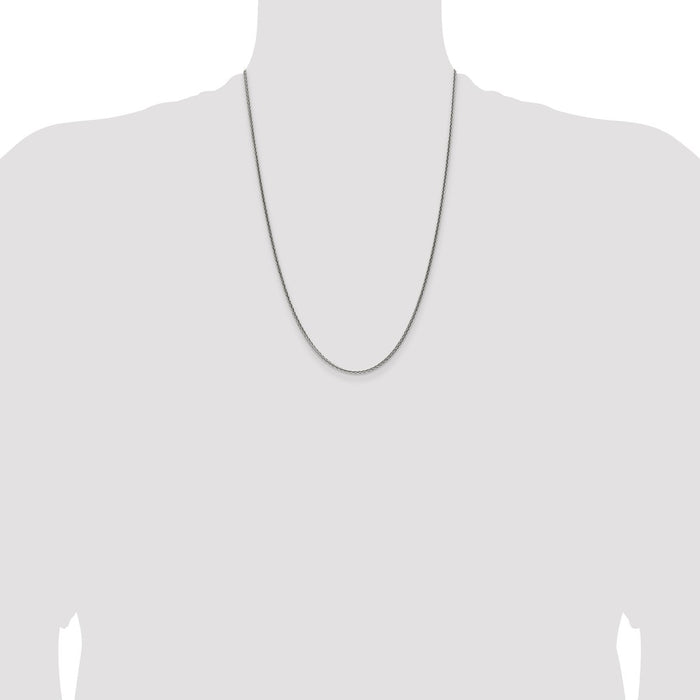 Buy Exclusive Antiqued Sterling Silver 1.6mm Solid Square Spiga Chain - Stylish Value-4