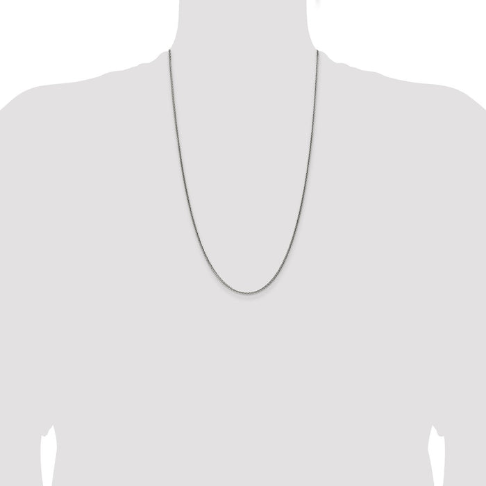 High-Quality Antiqued Sterling Silver 1.6mm Square Spiga Chain | Stylish Value-4