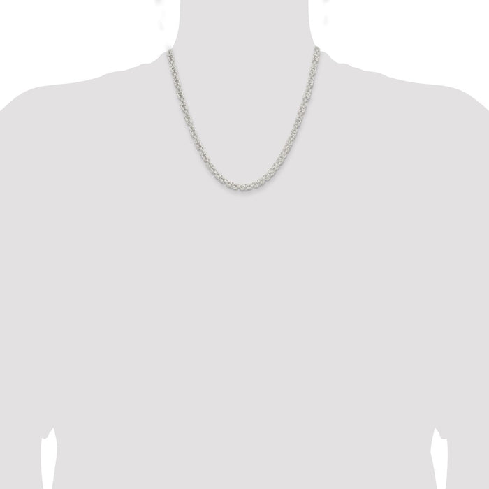 High-Quality 4.75mm Sterling Silver Byzantine Chain - Stylish & Affordable!-4