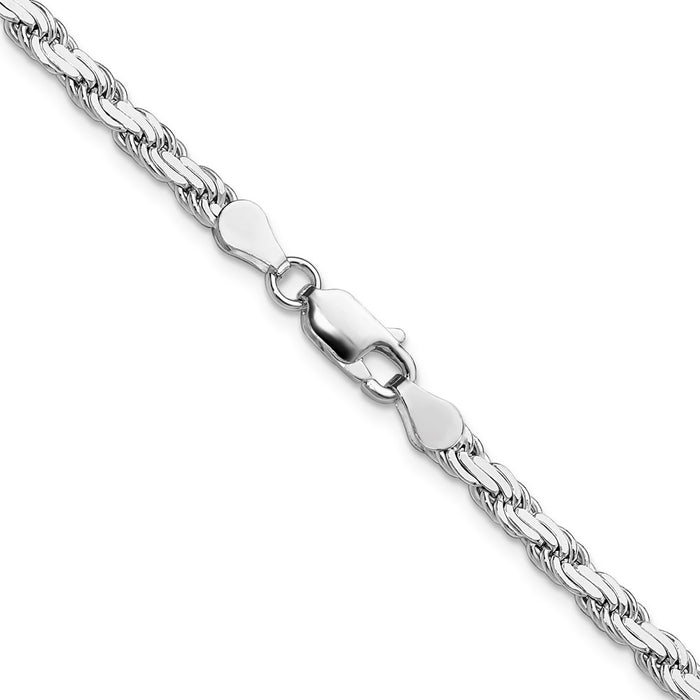 Buy Stylish 3.65mm Sterling Silver Flat Rope Chain | Affordable Luxury Jewelry-3