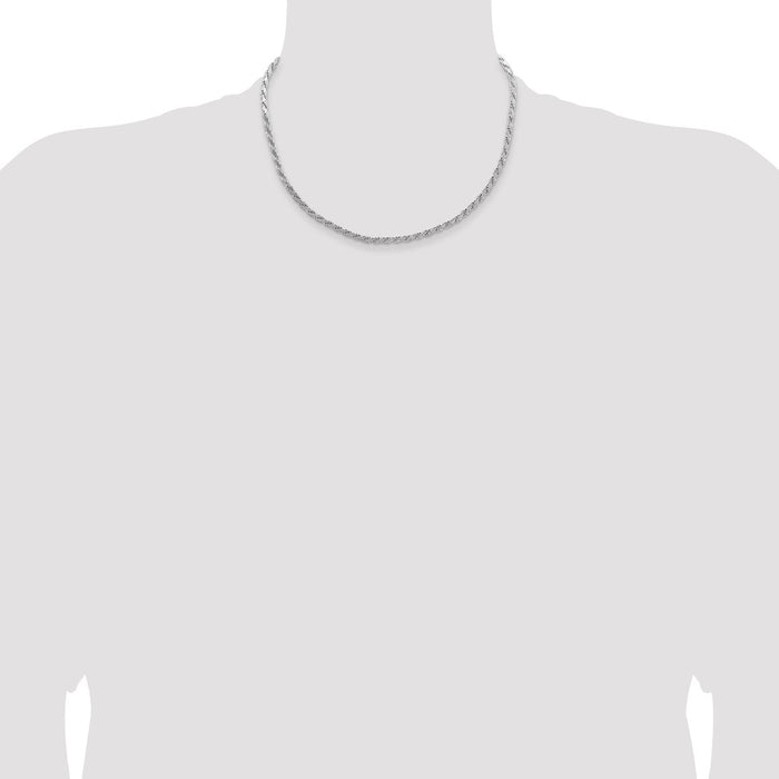 Buy Stylish 3.65mm Flat Rope Chain Necklace in High-Quality Sterling Silver-4