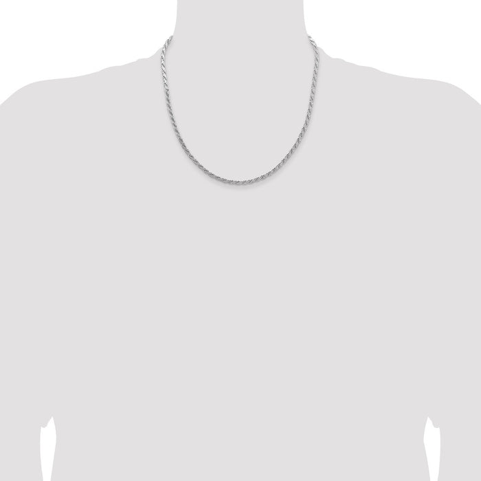 Buy Stylish 3.65mm Sterling Silver Flat Rope Chain | Affordable Luxury Jewelry-4