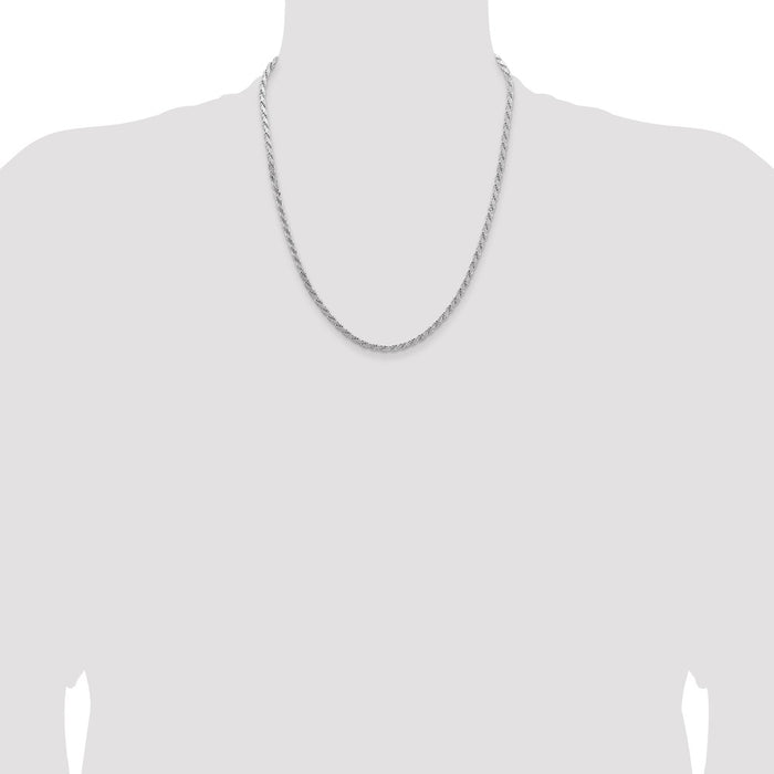 Buy Stylish 3.65mm Sterling Silver Flat Rope Chain - Affordable Luxury Option-4