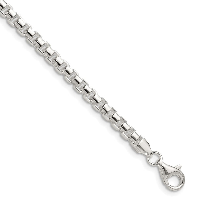 Buy Stylish 4mm Round Box Chain in Sterling Silver - High-Quality Jewelry Value-1