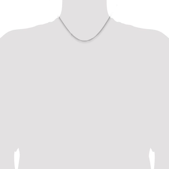 Exclusive Rhodium-Plated Sterling Silver 2.8mm Rolo Chain - Affordable Luxury-4