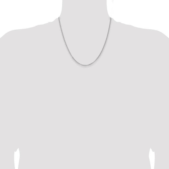 Buy Stylish Rhodium-Plated 2.8mm Sterling Silver Rolo Chain - Affordable Luxury-4