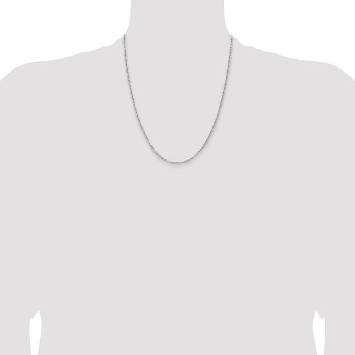 Buy Stylish Rhodium-Plated 2.8mm Sterling Silver Rolo Chain - Affordable Luxury-4