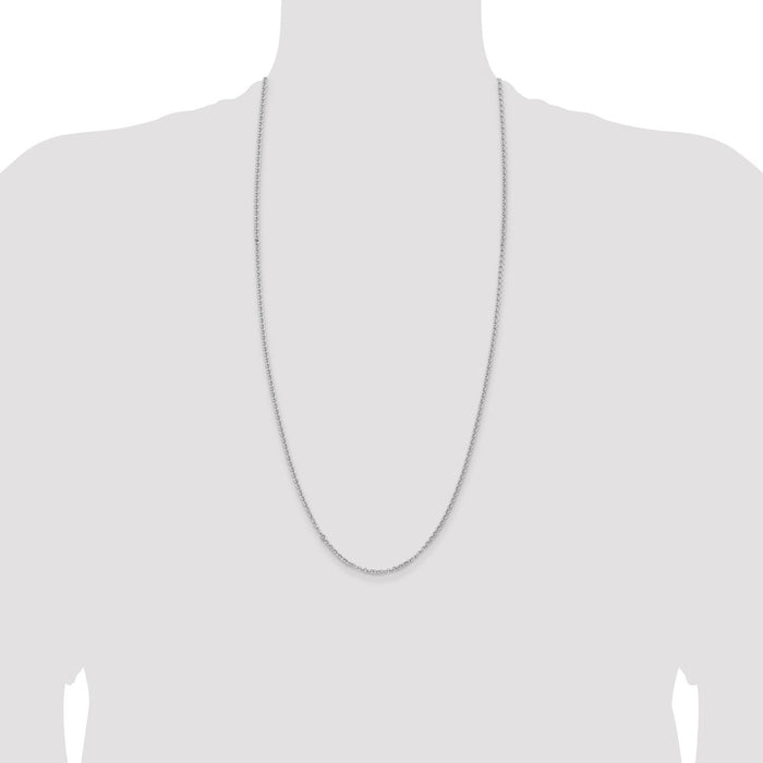 High-Quality Rhodium-Plated Sterling Silver Rolo Chain 2.8mm | Stylish Value-4