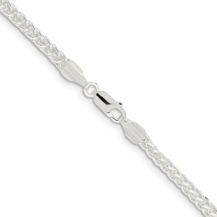 Buy Stylish 3mm Square Spiga Chain in Sterling Silver - Affordable Luxury!-3