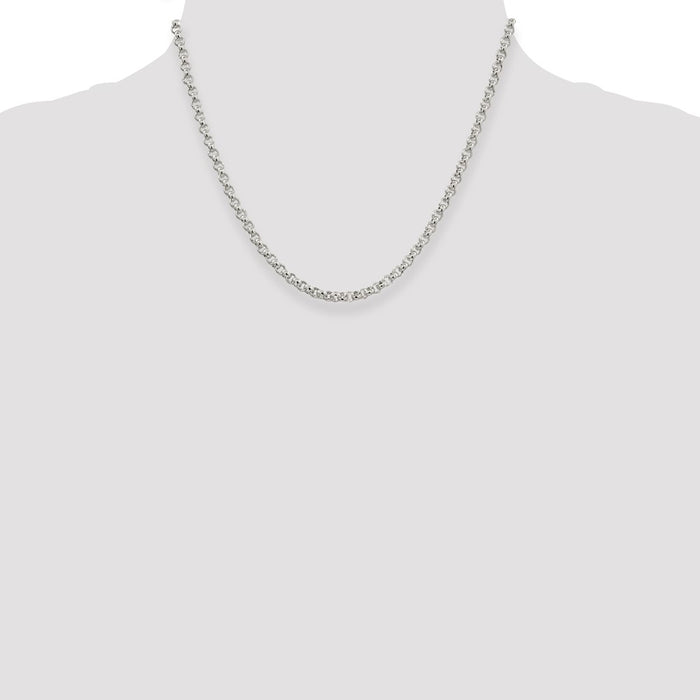 Exclusive 3mm Square Spiga Chain in Sterling Silver - Stylish & Affordable!-4