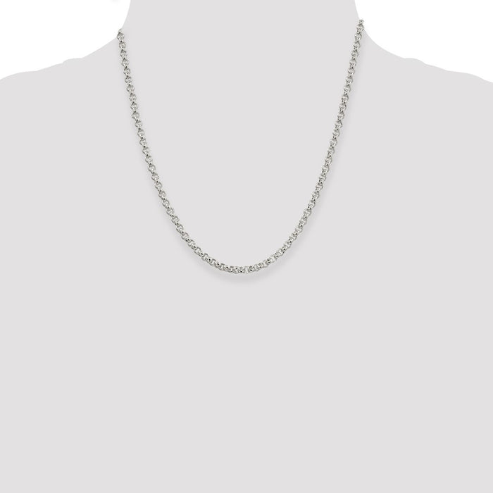 Buy Stylish 3mm Square Spiga Chain in High-Quality Sterling Silver-4