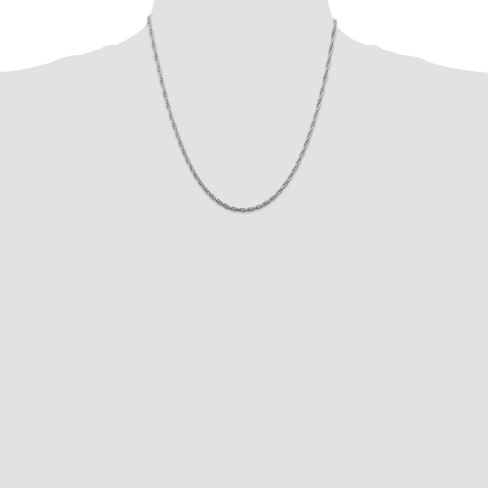 Buy Stylish 2.5mm Sterling Silver Loose Rope Chain - Luxury Value Accessory-4