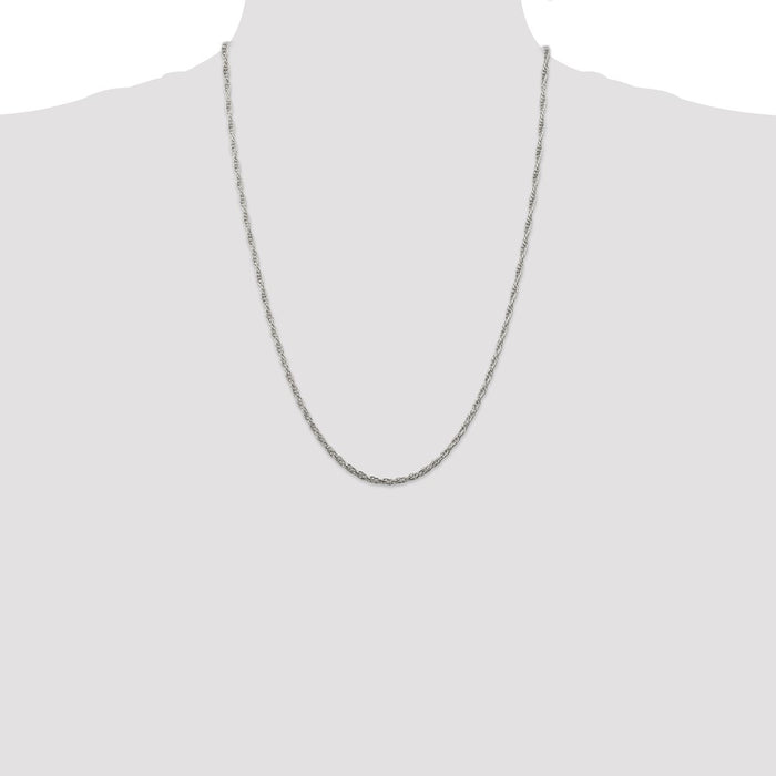 Buy Stylish 2.5mm Sterling Silver Loose Rope Chain - Affordable Quality-4