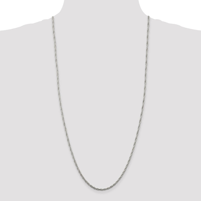 High-Quality 2.5mm Sterling Silver Rope Chain - Stylish and Affordable Option-4