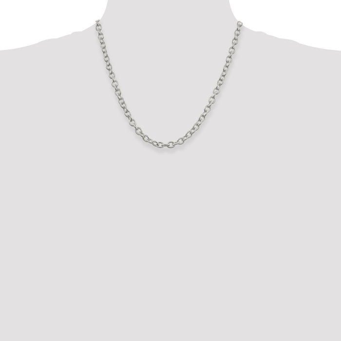 Buy Stylish 6.25mm Sterling Silver Elegant Patterned Rolo Chain - Affordable Luxury-4