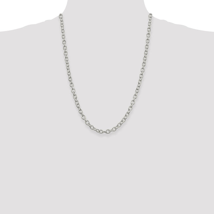 Exclusive 6.25mm Sterling Silver Rolo Chain - Stylish & Affordable Accessory-4