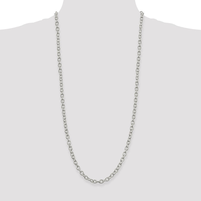 Buy High-Quality 6.25mm Sterling Silver Fancy Patterned Rolo Chain - Stylish Value!-4