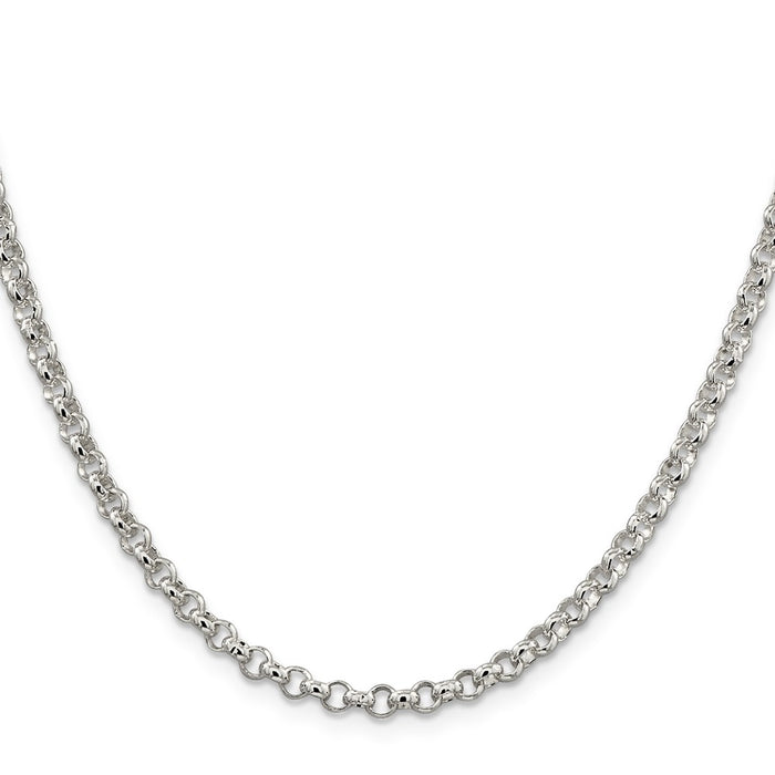 High-quality 4mm Sterling Silver Rolo Chain - Stylish & Affordable Price-2