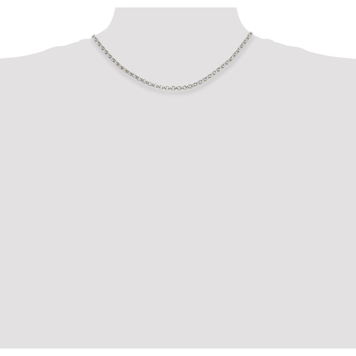 Exclusive 4mm Sterling Silver Rolo Chain | Stylish & Affordable Design-4