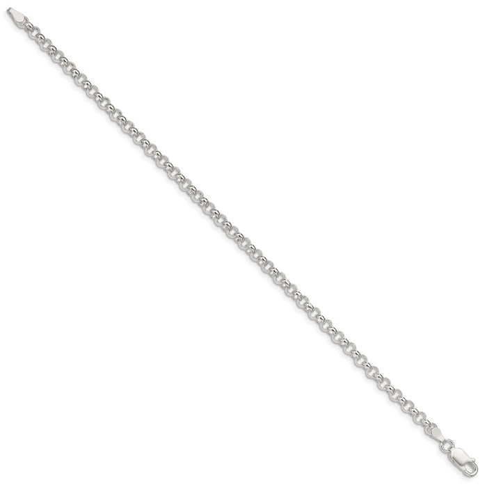 Exclusive 4mm Sterling Silver Rolo Chain | Affordable Elegance for You-2