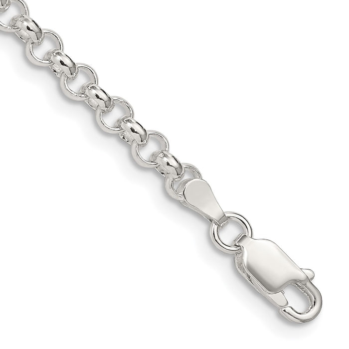 Exclusive 4mm Sterling Silver Rolo Chain | Affordable Elegance for You-1