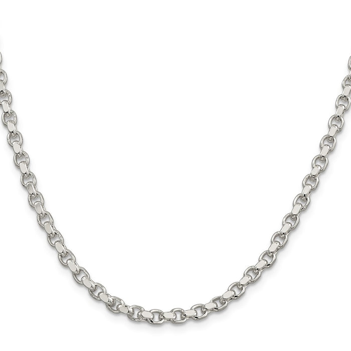 Exclusive 4mm Diamond-Cut Rolo Chain in Sterling Silver | Stylish Value!-2
