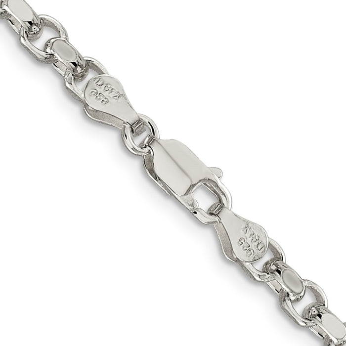Buy Stylish 4mm Diamond-Cut Rolo Chain in Sterling Silver | Affordable Luxury-3