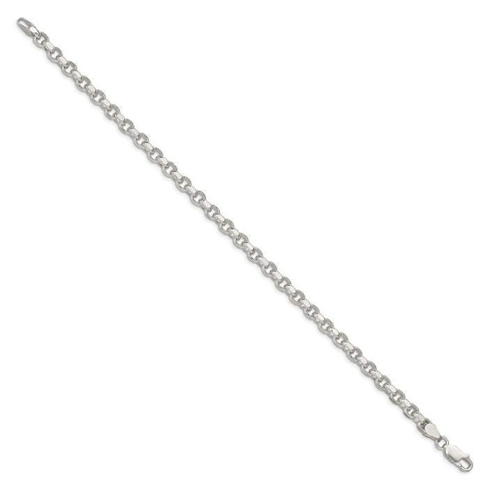 Buy 4mm Diamond-Cut Rolo Chain in Sterling Silver - Stylish & Affordable Jewelry-2