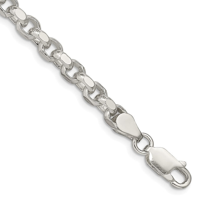 Buy 4mm Diamond-Cut Rolo Chain in Sterling Silver - Stylish & Affordable Jewelry-1