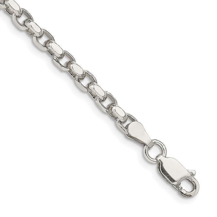Buy Stylish Diamond-Cut Rolo Chain - 3.5mm Sterling Silver, Affordable Value-1