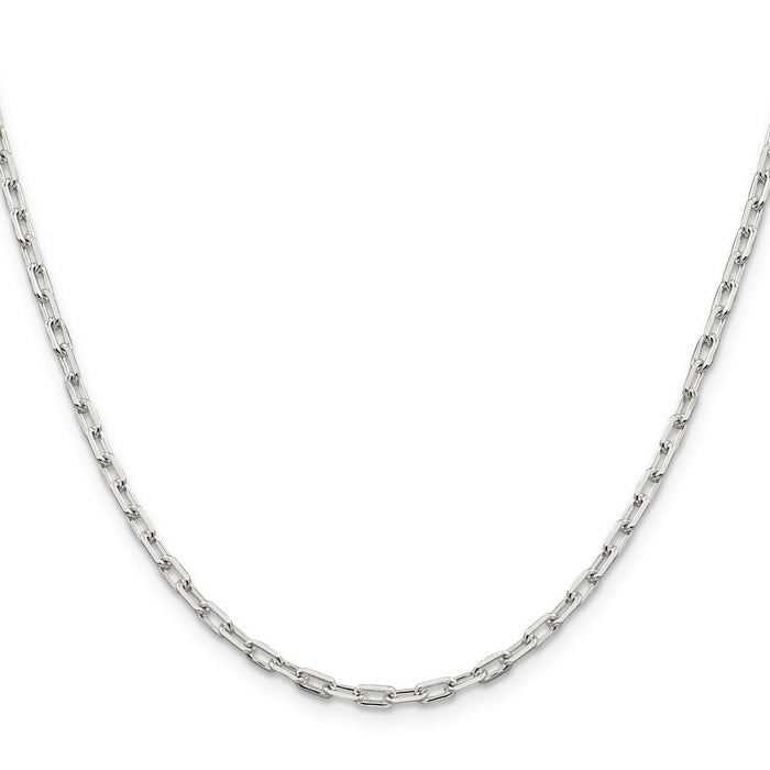 Exclusive 2.75mm Sterling Silver Elongated Open Link Necklace Chain - Stylish Value-2