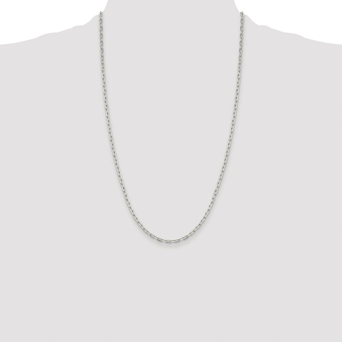 Exclusive Rhodium-Plated Sterling Silver 2.75mm Chain - Stylish Value Accessory-4