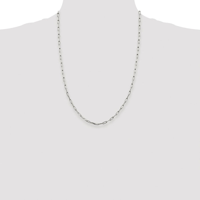 Exclusive Rhodium-Plated Sterling Silver 3.25mm Chain - Stylish & Affordable!-4