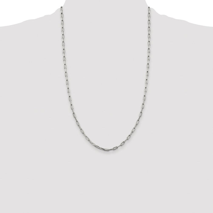 High-Quality Rhodium-Plated Sterling Silver 3.25mm Chain - Stylish Value!-4