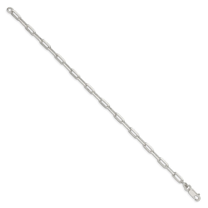 Buy Stylish 4.25mm Sterling Silver Elongated Open Link Necklace Chain-2